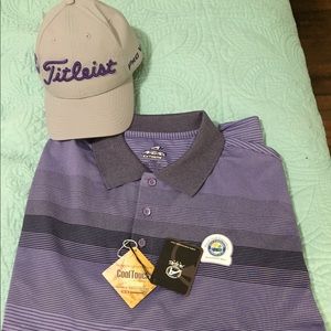Large golf shirt w/ free hat
